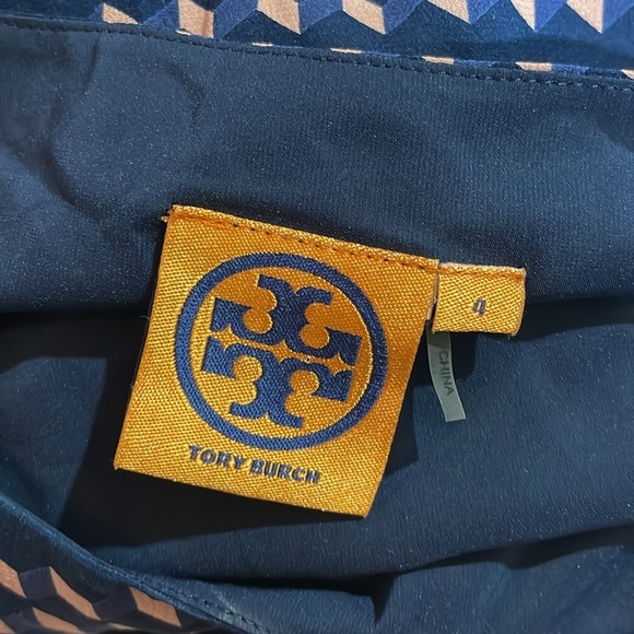 Tory Burch Marlow Geometric Sleeveless Silk Sheath Dress - Picture 3 of 9